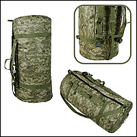 Баул 140 литров военный уставной непромокаемый для вещей, сумка баул транспортная пиксель