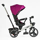 Дитячий триколісний велосипед — коляска Best Trike Marco 9155 / 365-18 з батьківською ручкою Рожевий, фото 4