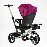 Дитячий триколісний велосипед — коляска Best Trike Marco 9155 / 365-18 з батьківською ручкою Рожевий, фото 6