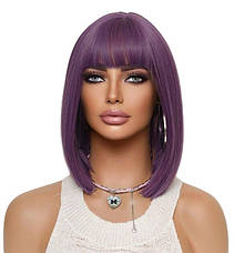 Перука баклажан каре, термоволокно XOUJE, фото 3