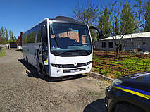 Виробництво та заміна лобового скла триплекс на автобусі Ataman A096 у Нікополі (Україна). 17