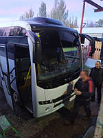 Виробництво та заміна лобового скла триплекс на автобусі Ataman A096 у Нікополі (Україна). 18