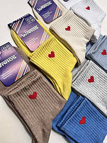 Шкарпетки з принтом "Серце" серії TREN 23-25 р. (12 пар!) (Демісезон/літні) Варос