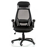 Крісло офісне Briz black світло-чорний колір тканини, фото 2