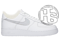 Мужские кроссовки Nike Air Force 1 Low 3M Static Reflective White Wolf Grey (с мехом) ALL04979