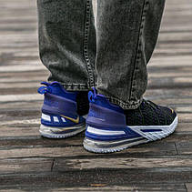 Чоловічі кросівки Nike LeBron18 Lakers Black White Purple ALL07914, фото 5