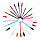 Щіточки нейлонові для вій і брів рожеві з блискітками (прозора ручка), 50 шт, фото 2