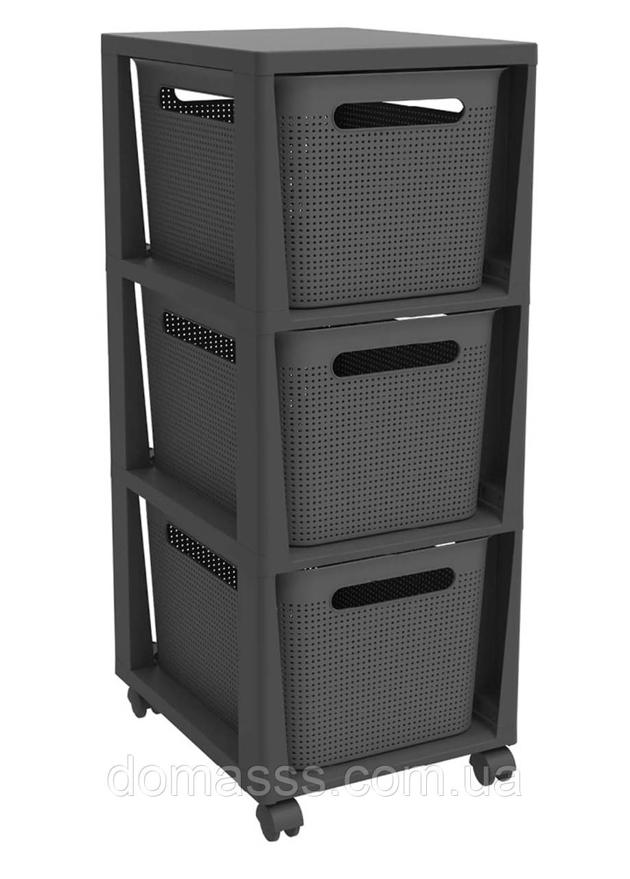 Комод пластиковий "Brisen Rotho" Сірий (10497), фото 1