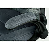 Офісне крісло Briz grey сітчасте сіре з підголовником, фото 6