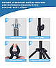 Тримач для фону, стійка для фону, кріплення для фотофона Т-подібна 200*150CM, Puluz, чорна, фото 6