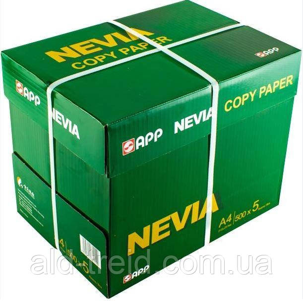 Папір офісний A4 80г/м2 (500арк) Nevia (клас В+) * Ящик (5 пачок)