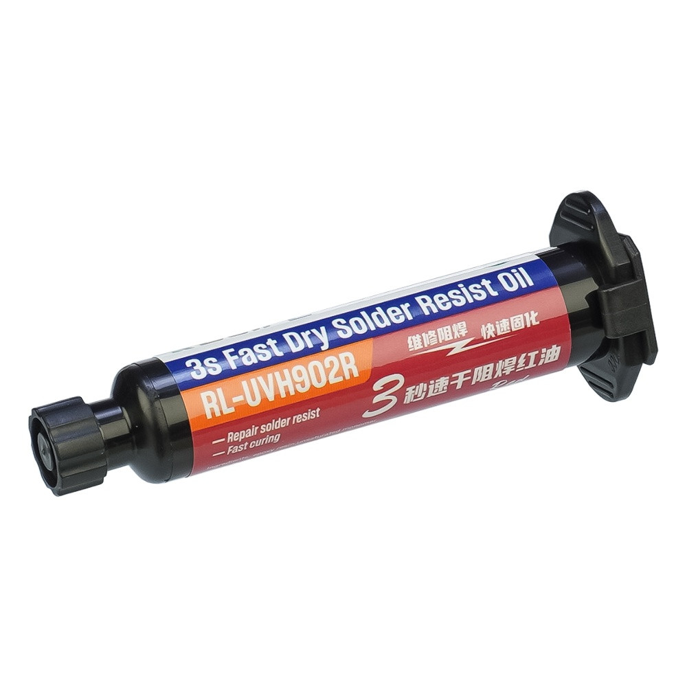 TU TU Лак изоляционный Relife RL-UVH902R 3S быстросохнущий, красный, в шприце, 10 ml