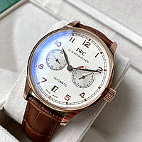 Мужские часы IWC Schaffhausen Portugieser Automatic White AAA наручные механические с автоподзаводом