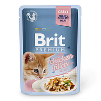 Консервированный корм Brit Premium Куриное филе в соусе для котят 85 г