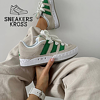 Женские кроссовки Adidas Adimatic x Human Made Green White, Кроссовки Адидас Адиматик, Adidas Neighborhood