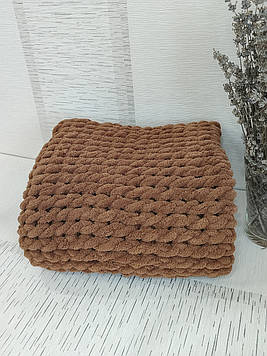 Дитячий плюшевий плед ручної роботи із Alize Puffy, 90*90см