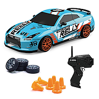 Радиоуправляемая Дрифтовая Машинка на Аккумуляторе с LED Подсветкой RC Race Nissan GT-R 4WD 18.5 см