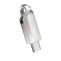 TU  TU USB накопитель Hoco UD8 64GB Smart Type-C 3.0 серебристый