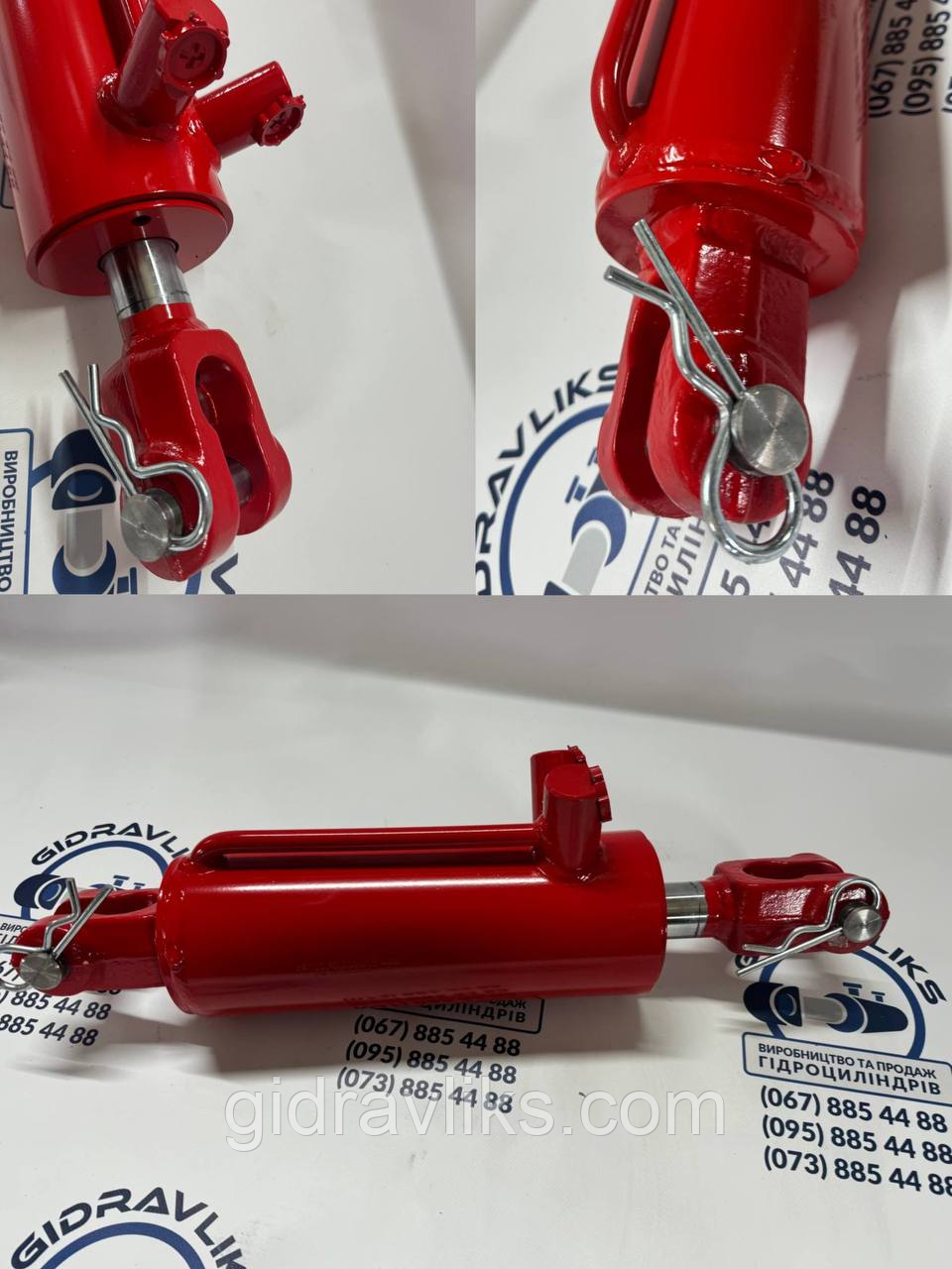 Гідроциліндр ЮМЗ ЦС100 Н.О (шток 40 мм) навіски (рогатий шток). ГЦ100х40х200.515 з пальцями, фото 1