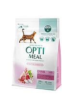 Сухой корм Optimeal Adult Cat Lamb Sensitive Сухой корм для взрослых кошек с чувствительным пищеварением -