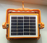 Прожектор акумуляторний світлодіодний на сонячній батареї TURBO-200 200 Вт 1466Lm USB шнур і захисний чохол, фото 6