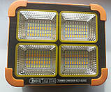 Прожектор акумуляторний світлодіодний на сонячній батареї TURBO-200 200 Вт 1466Lm USB шнур і захисний чохол, фото 4