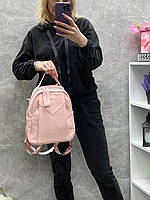 Рожева - сумка-рюкзак - молодіжна, стильна та зручна модель з додатковими кишенями (0507)