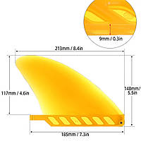 Плавник для САП дошки гнучкий SUP сапборд, fin фін перо 9 дюймів центральний для iSUP без кріплення