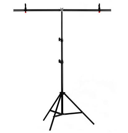 Тримач для фону, стійка для фону, кріплення для фотофона Т-подібна 200*150CM, Puluz, чорна, фото 1