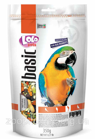 Корм для великих папуг Lolo Рets (Лоло Петс) Doypack, 350 г