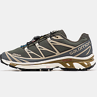 Кроссовки женские и мужские Salomon S/LAB XT-6 Beluga Dull Gold Grey / Саломон белуга серые