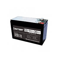 Аккумулятор 12В 7 Ач для ИБП I-Battery ABP7-12L KN, код: 6527198