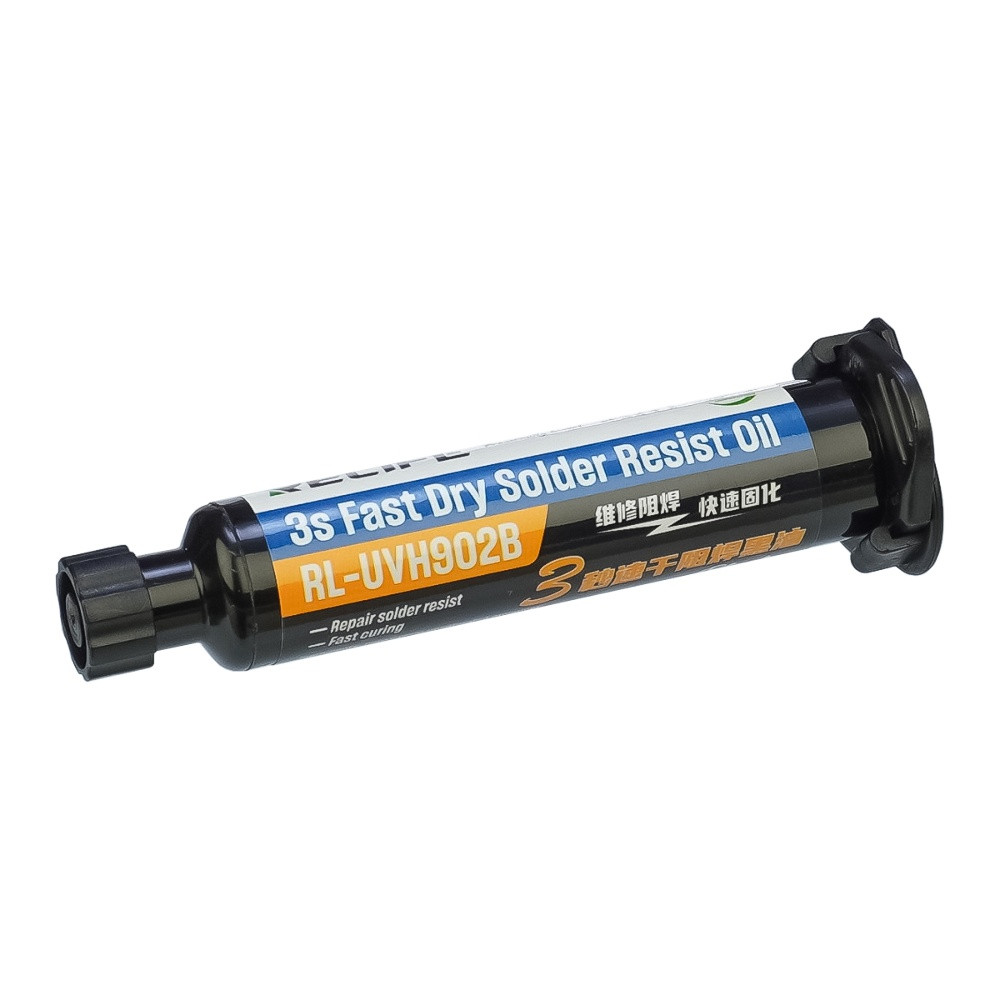 TU TU Лак изоляционный Relife RL-UVH902B 3S быстросохнущий, чёрный, в шприце, 10 ml