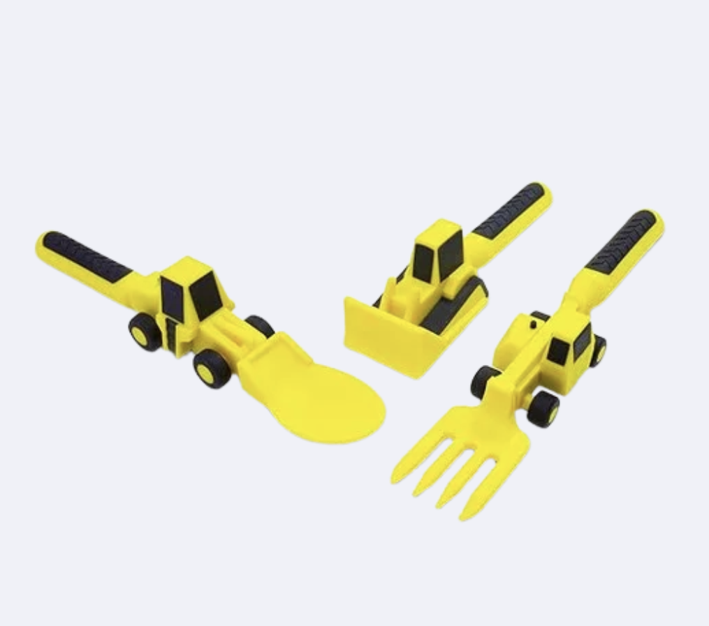 Комплект дитячих столових приборів EatingJoy 3 в 1, жовтий колір