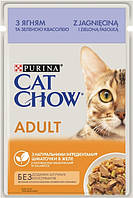 Консервированный корм Cat Chow Adult С ягненком и зеленой фасолью в желе для кошек 85 г