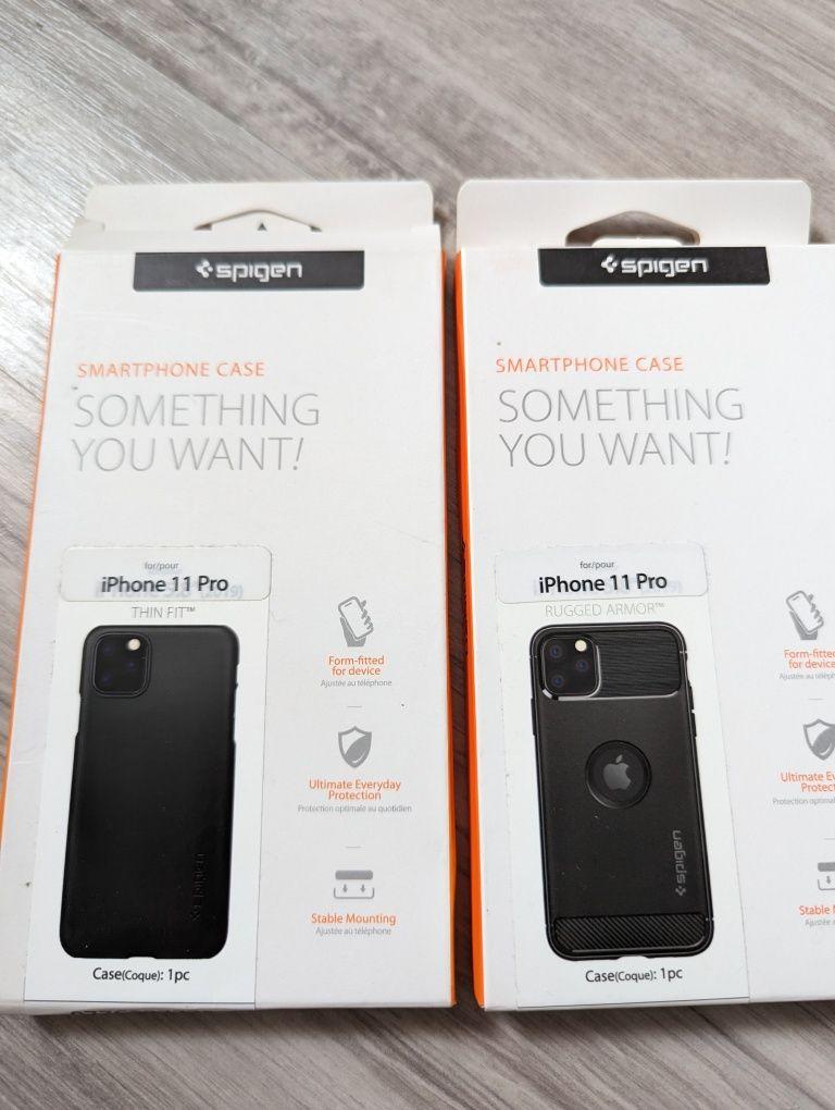 Чехол Spigen iPhone 11 Pro Slim Protective Cover + Оригинал - фото 1 - id-p2111390297