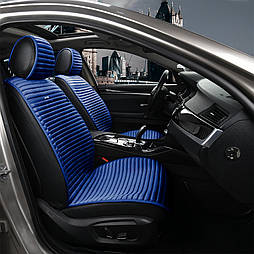Накидки на сидіння авто Elegant Napoli EL 700 212 з алькантари передні сині