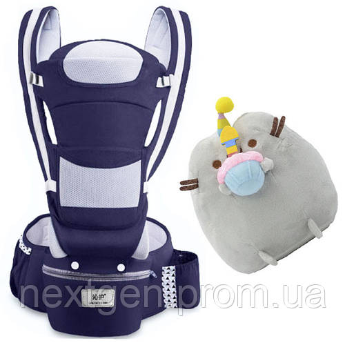 Хипсит, Эрго-рюкзак, кенгуру переноска Baby Carrier 6 в 1 Темно-Синий и ...