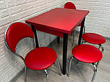 Кухонний комплект (стіл + 2 стільці +2 табурета), фото 2