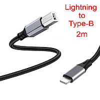 Кабель iPhone/iPad Lightning 8pin to USB 2.0 Type-B Midi Cable 2.0m