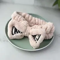 Косметична пов'язка на голову OMG (ніжно-персикова)