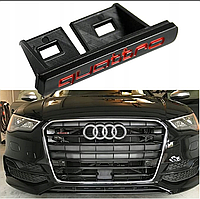 Эмблема Ауди Audi Qattro чёрный 68мм