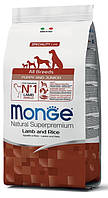 Сухой корм Monge DOG All breeds Puppy & Junior lamb & rice 2.5 кг