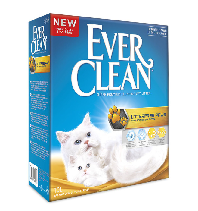 Наповнювачі для туалету Ever Clean Litter Free Paws Комкуючий наповнювач Чисті Лапки для котів 10 л