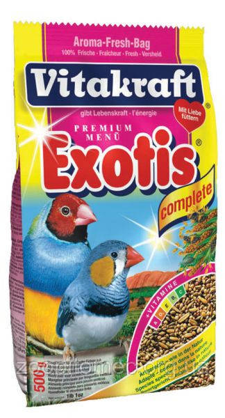 Корм для екзотичних птахів Vitakraft Витакрафт Exotis 500 г