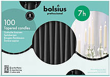 Свічка чорна конічна Bolsius Professional 24.5 см 100 шт (s30-100-095Б)