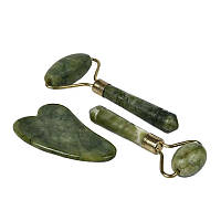 Массажный набор из натурального камня JADE ROLLER SET(anti-aging) - НФ-00007290