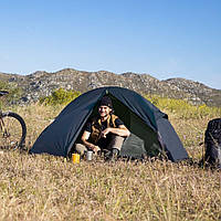 Палатка сверхлегкая одноместная для кемпинга и активного отдыха Naturehike Cycling, полиэстер210T,темный/синий