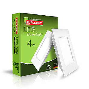 LED світильник вбудований Eurolamp 4W 4000K LED-DLS-4/4, фото 1
