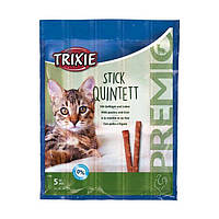 Лакомства Trixie Premio Stick Quintett с домашней птицей и печенью для кошек 5 шт